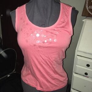 Sequin neckline Chico’s 0 sleeveless/Shell top